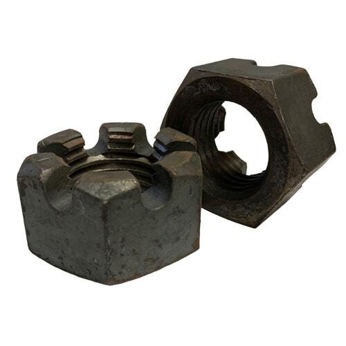 2HSHN82P 2"-8  2H Heavy Slotted Hex Nut, 8 TPI, Plain